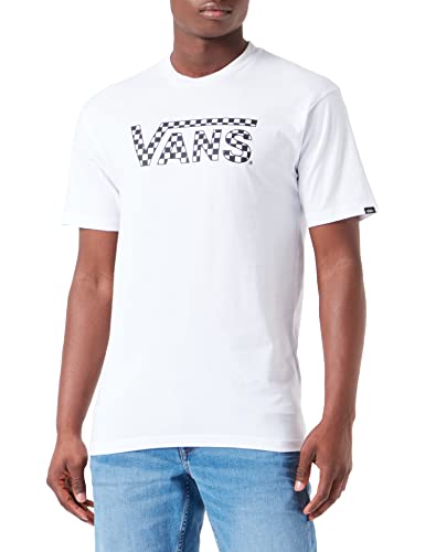Vans Herren Checkered T-Shirt, Weiß-schwarz, XS von Vans