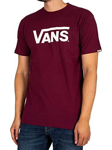 Vans Herren Classic Drop V T-Shirt, Burgunderrot Marshmallow, M von Vans