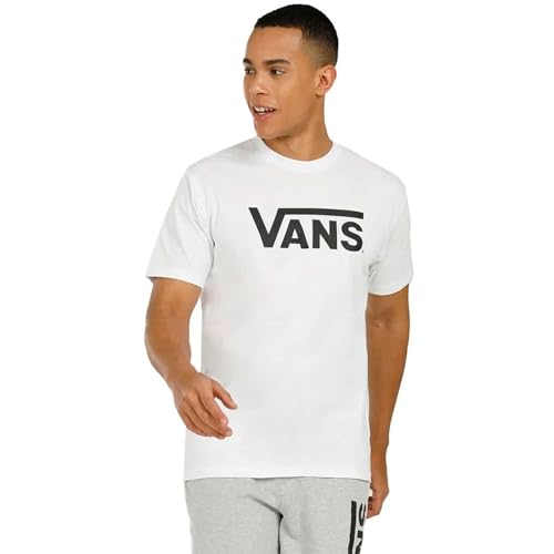 Vans Herren Classic Drop V T-Shirt, Weiß-schwarz, L von Vans