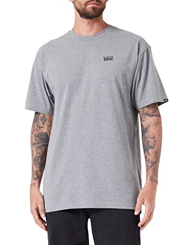 Vans Herren Mini-Schrift T-Shirt, Grey Heather-Black, XS von Vans