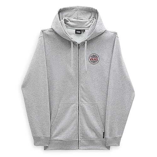 Vans Herren Original Zip Hooded Sweatshirt, Grey Heather, von Vans