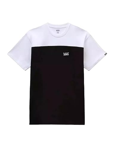 Vans Herren Script Crew Block Ss T-Shirt, Schwarz-weiß, XXL von Vans