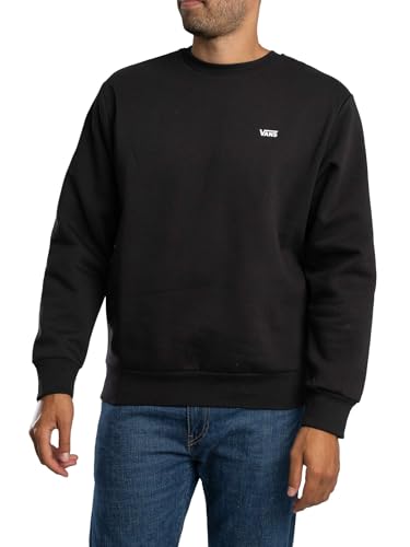 Vans Herren Sweatshirt Mit Logo Auf Der Linken Brust, Black, L von Vans