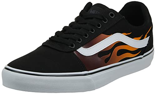 Vans Herren Ward Deluxe Sneaker, Faded Flame Black/White, 42.5 EU von Vans