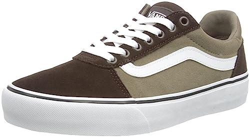 Vans Herren Ward Deluxe Sneaker, Retro Suede Brown/White, 41 EU von Vans