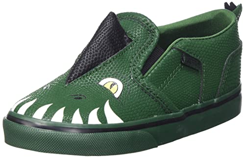 Vans Jungen Unisex Kinder Asher V Sneaker, Dino Dark Green, 18.5 EU von Vans
