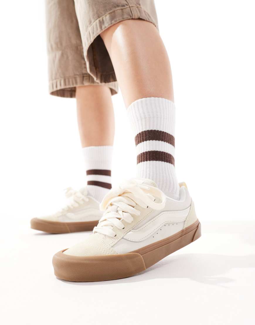 Vans - Knu Skool - Sneaker in Beige mit Gummisohle-Neutral von Vans