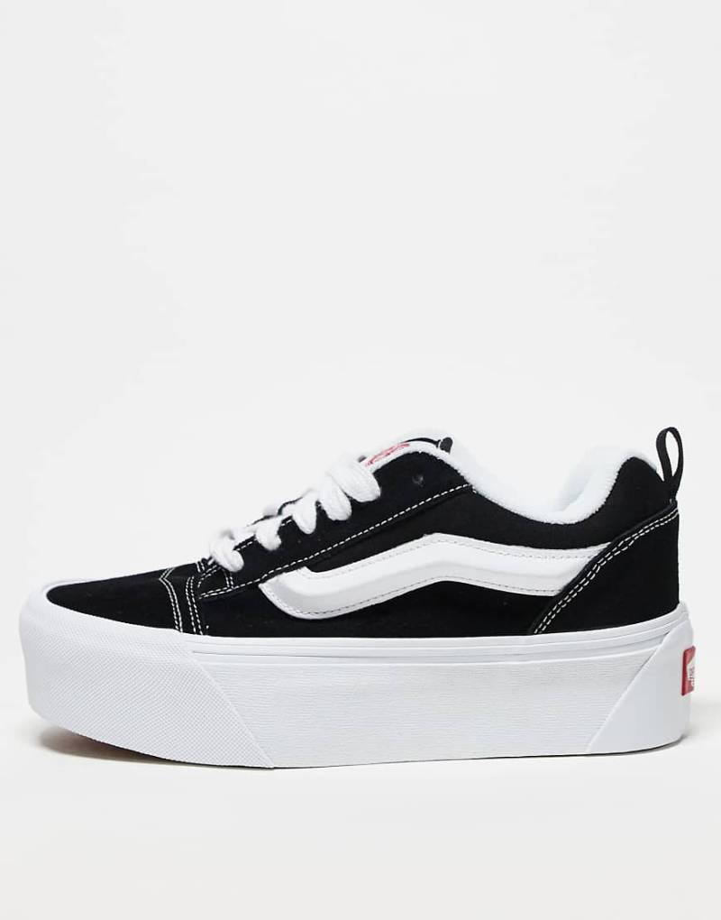 Vans - Knu - Sneaker in Schwarz mit geschichteter Plateausohle von Vans
