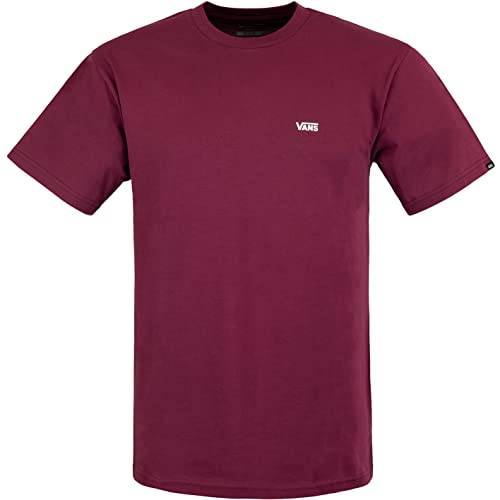 Vans Left Chest Logo T-Shirt Herren (M, Burgundy) von Vans