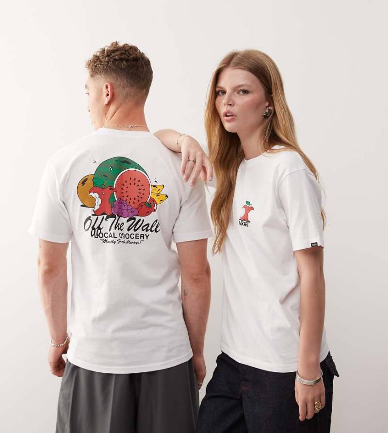 Vans - Local Produce - T-Shirt in Weiß mit Rückenprint - exklusiv bei ASOS von Vans