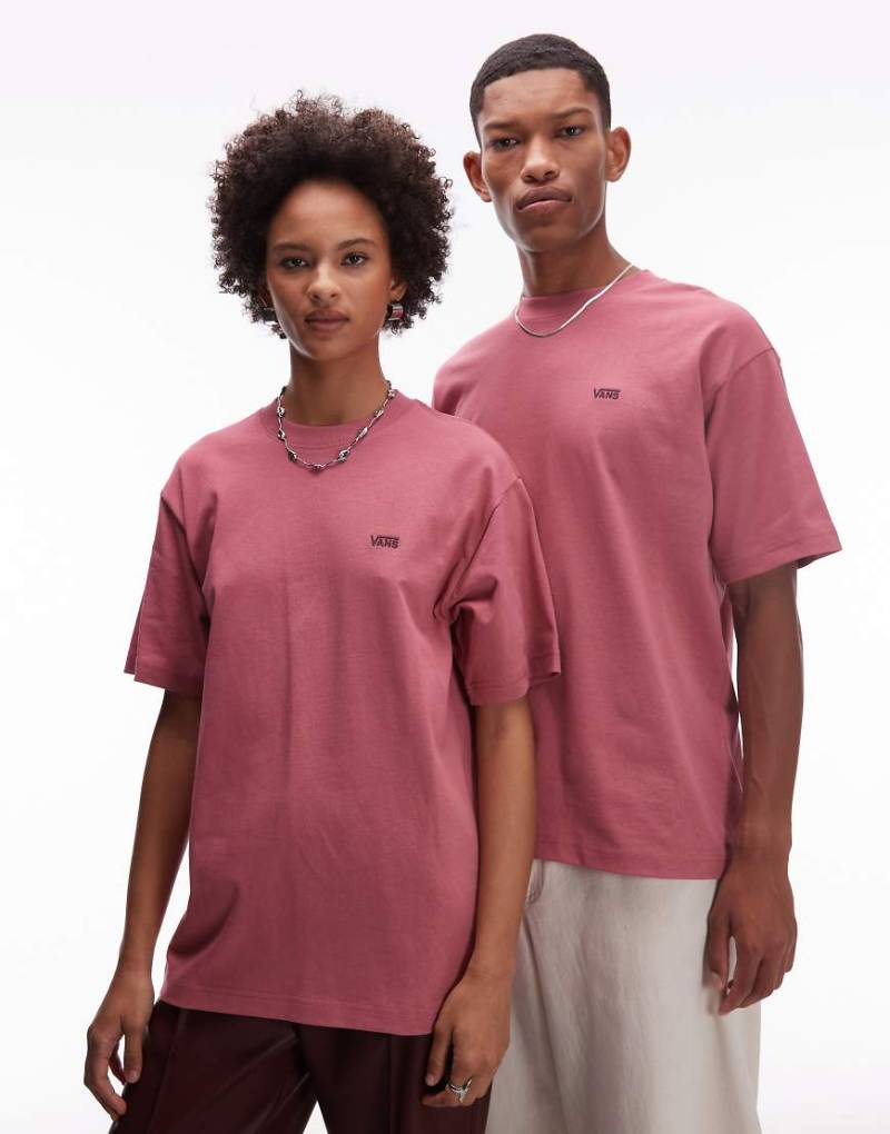 Vans - Locker geschnittenes T-Shirt in Malve mit Logo auf der linken Brust-Lila von Vans