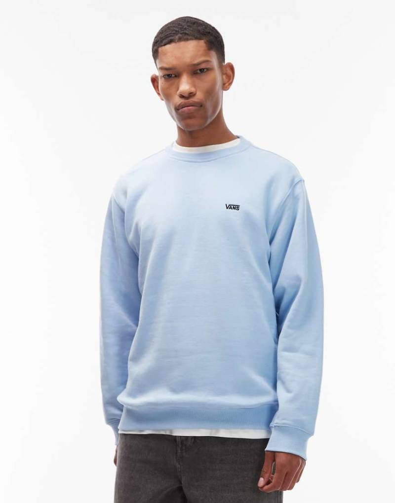 Vans - Loose Fit Sweatshirt in Hellblau mit Logo auf der linken Brust von Vans