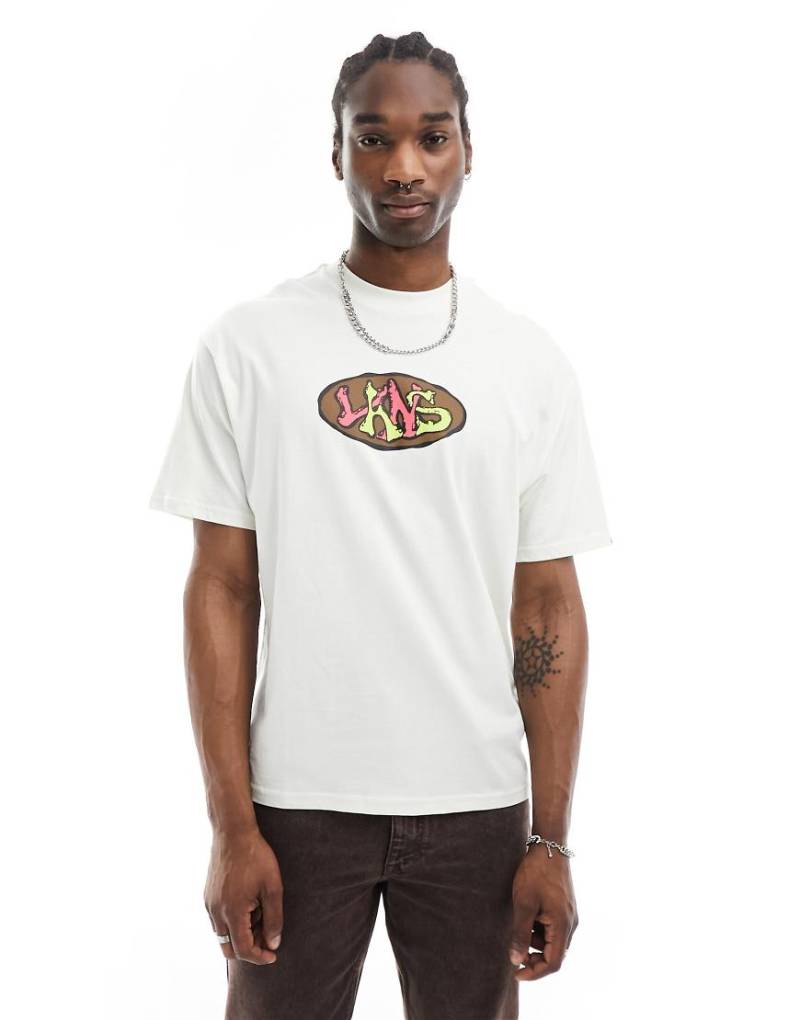 Vans - Lopside - T-Shirt in Weiß mit mittigem Logo von Vans