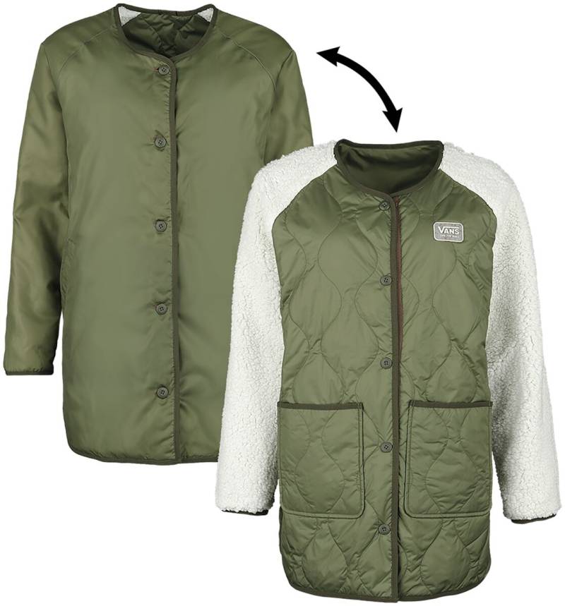 Vans Mantel - Peake Quilted Liner Coat Amusement 66 - S bis L - für Damen - Größe L - oliv von Vans