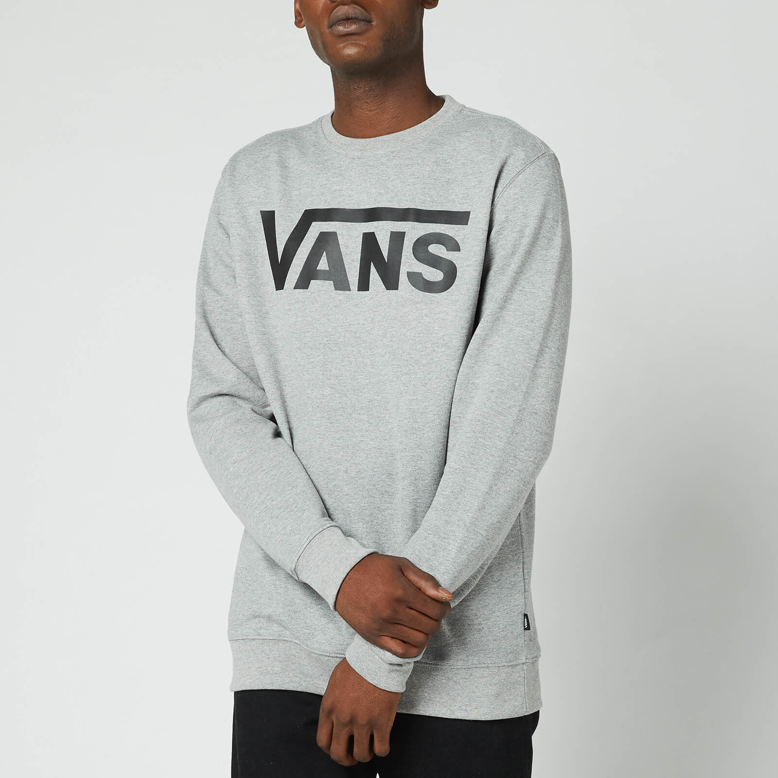 Vans Men's Classic Crewneck Sweatshirt - Cement Heather/Black - M von Vans