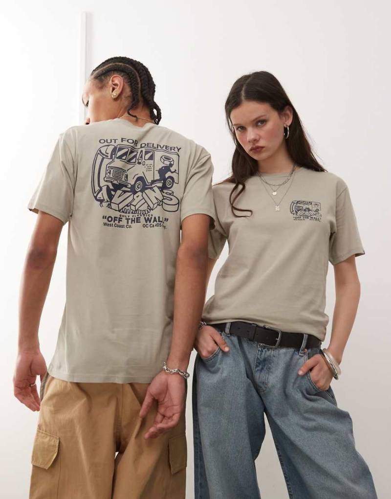 Vans - Next Stop - T-Shirt in Grau mit Grafikprint auf dem Rücken von Vans