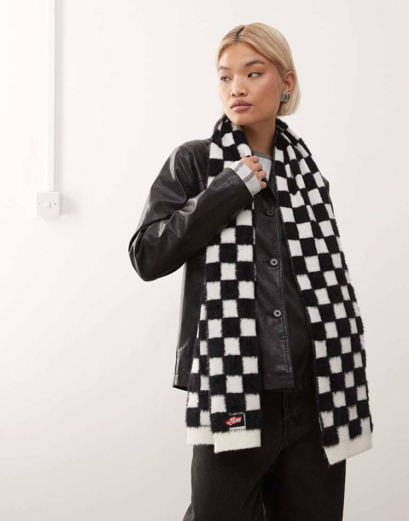 Vans - Off The Wall - Schal in Schwarz und Weiß kariert von Vans