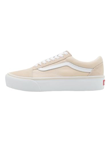 Vans Old Skool Platform Damen Creme Sneaker, beige, 40 EU von Vans