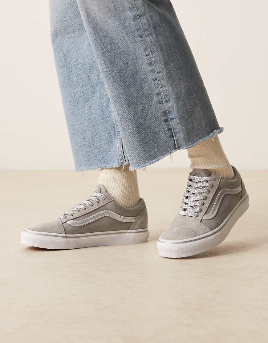 Vans - Old Skool - Sneaker in Grau mit Metallic-Details von Vans