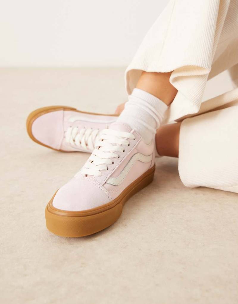 Vans - Old Skool - Sneaker in Hellrosa mit Gummisohle von Vans