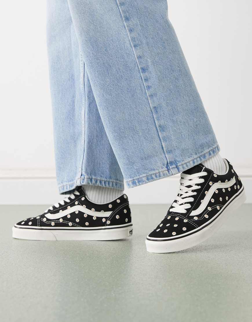 Vans - Old Skool - Sneaker in Schwarz mit floraler Stickerei Vans - Old Skool - Sneaker in Schwarz mit floraler Stickerei von Vans
