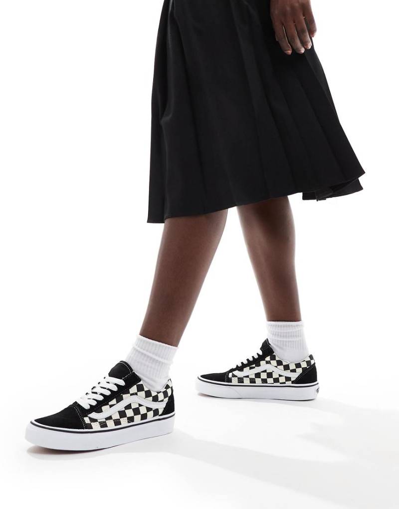 Vans - Old Skool - Sneaker mit Schachbrettmuster in Weiß und Schwarz von Vans