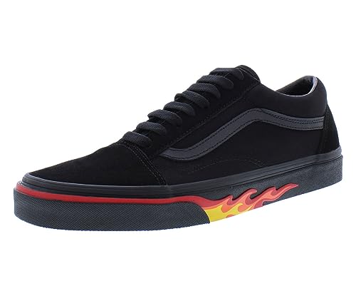 Vans Old Skool Unisex-Erwachsene Sneakers, Schwarz - Flame Wall Nero - Größe: 46 EU von Vans