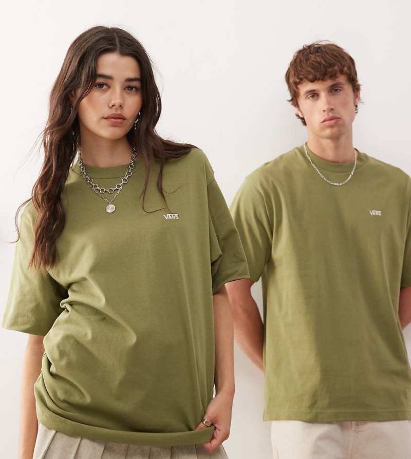 Vans - Oversize-T-Shirt in Grün mit Logo auf der linken Brust, exklusiv bei ASOS von Vans