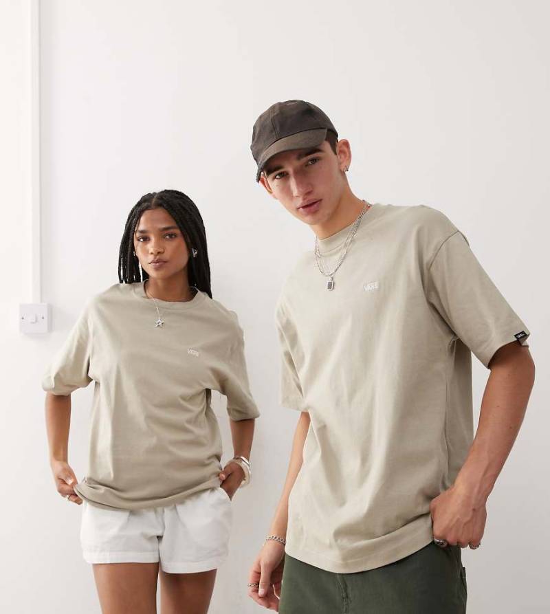 Vans - Oversize-T-Shirt mit Logo auf der linken Brust in Grau, exklusiv bei ASOS von Vans