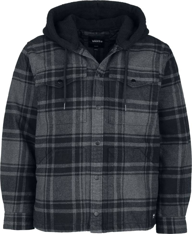 Vans Piedmont Hooded Plaid Shacket Übergangsjacke schwarz in XXL von Vans