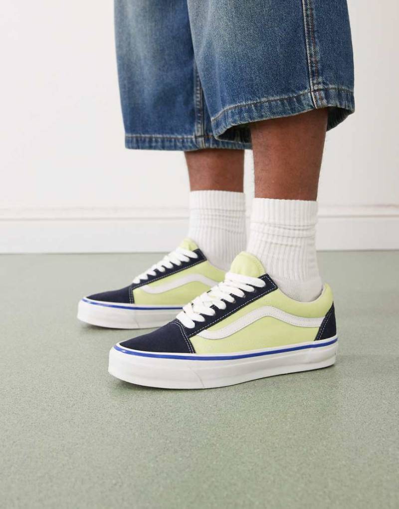 Vans - Premium Old Skool - Sneaker in Marineblau & Limette von Vans