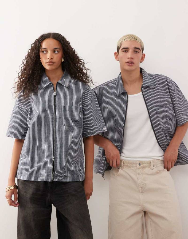 Vans - Raw Instict - Hemd in marineblau gestreift von Vans