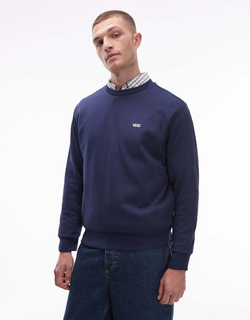 Vans - Regular Fit Sweatshirt in Marineblau mit Logo auf der linken Brust von Vans