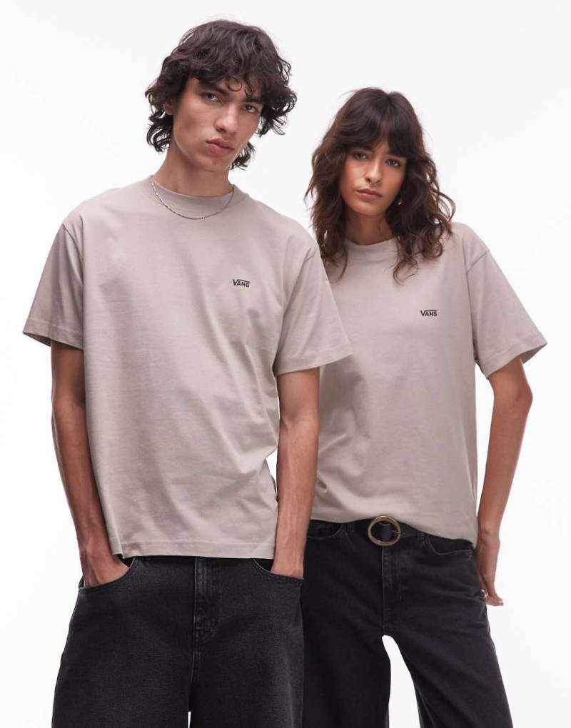 Vans - Regular-Fit-T-Shirt in Hellbraun mit Logo links an der Brust von Vans
