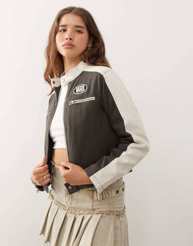 Vans - Ryden - Bikerjacke in verblasstem Schwarz von Vans