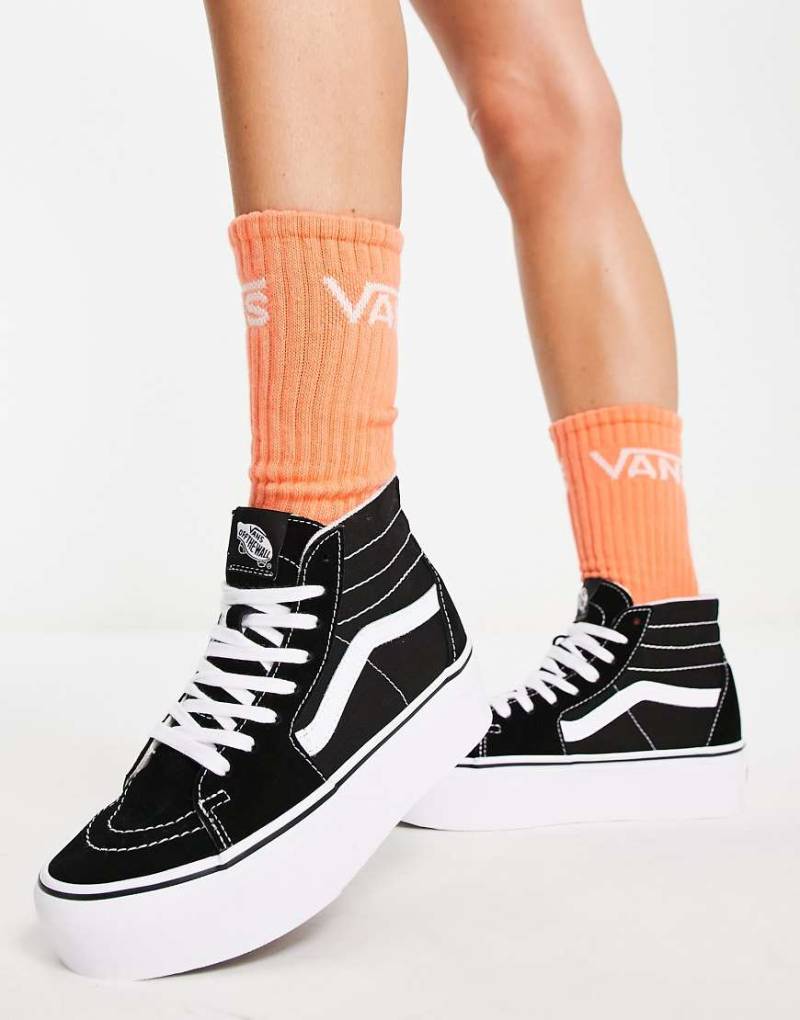 Vans - SK8-Hi Tapered Stackform - Sneaker in Schwarz und Weiß von Vans