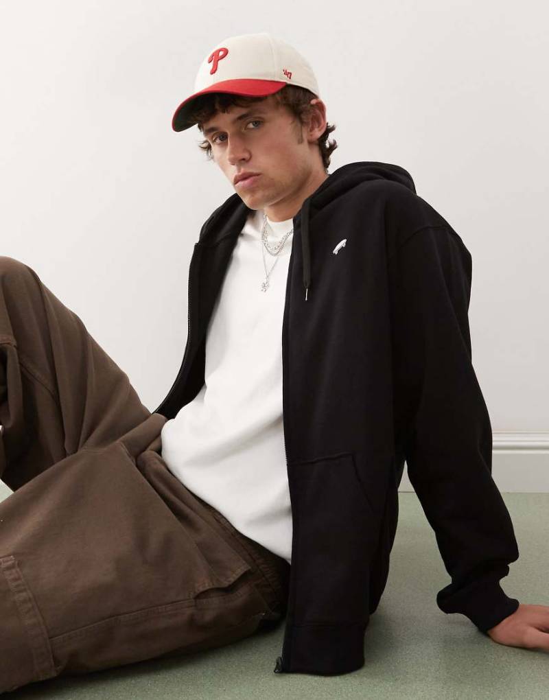 Vans - Salton - Loose-Fit-Kapuzenjacke in Schwarz von Vans