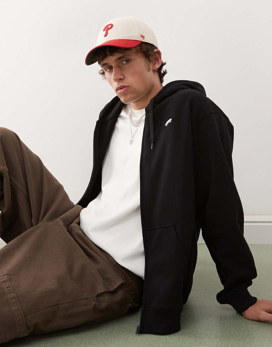 Vans - Salton - Loose-Fit-Kapuzenjacke in Schwarz Vans - Salton - Loose-Fit-Kapuzenjacke in Schwarz von Vans