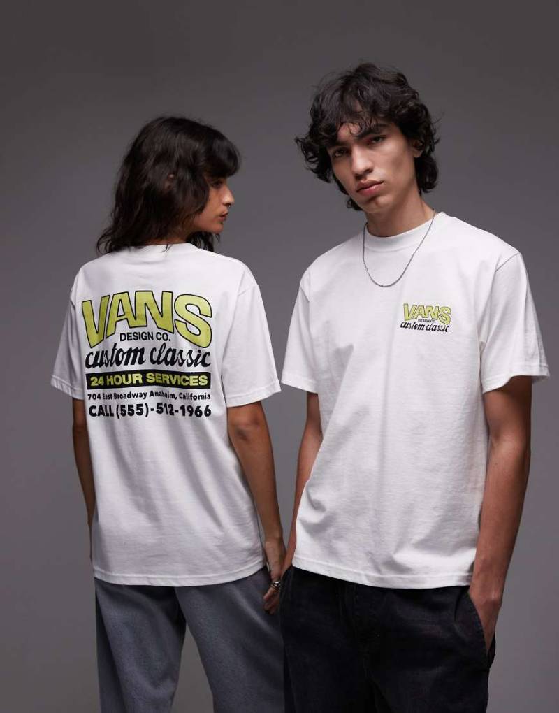 Vans - Shop Front - T-Shirt in Weiß mit Grafik-Rückenprint von Vans