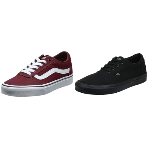 Vans Damen Doheny Sneaker, Schwarz ((Canvas) Black/Black 186), 38 EU Herren Ward (Canvas) White/White, 42 von Vans