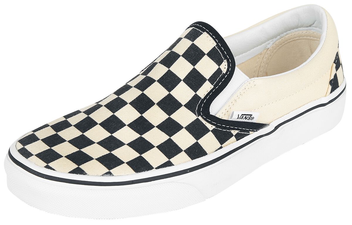Vans Sneaker - Classic Slip On Checkerboard - EU36 bis EU47 - Größe EU42 - schwarz/altweiß von Vans