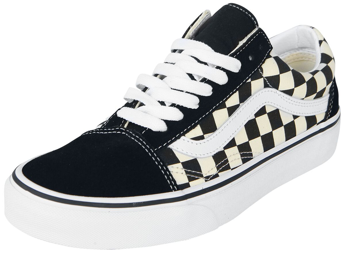 Vans Sneaker - Old Skool Primary Check - EU37 bis EU47 - Größe EU38 - schwarz/weiß von Vans