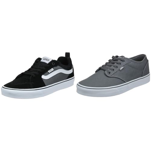 Vans Herren Atwood Sneaker, (Canvas) Pewter/White, 47 EU Filmore Suede/Canvas Schwarz ((Suede Canvas) Black/Pewter T2J) von Vans