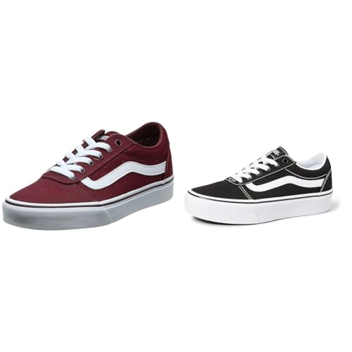 Vans Damen Ward Canvas Sneaker, Rot ((Canvas) Burgundy Olq), 37 EU Platform (Canvas) von Vans