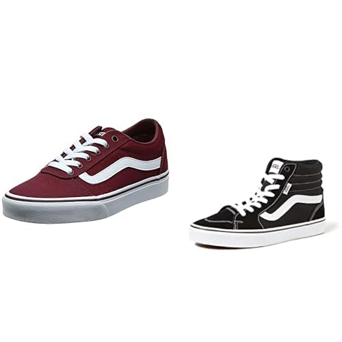 Vans Ward Canvas, Damen Low-Top-Trainer, Rot ((Canvas) Burgundy Olq), 40.5 EU Sneaker, (Suede/Canvas) 37 von Vans