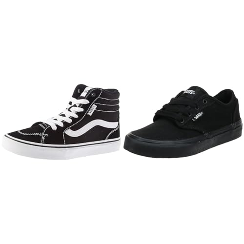 Vans Jungen Atwood Canvas Sneaker, Schwarz, 39 EU Unisex Kinder Filmore Hi Suede/Canvas Suede Black White, von Vans