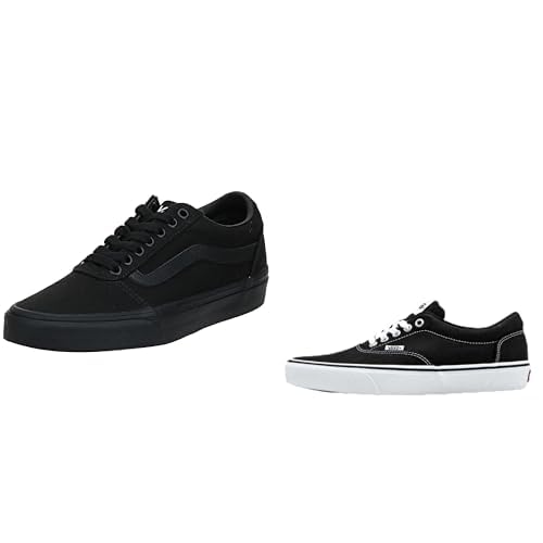 Vans Herren Ward Sneaker, (Canvas) 46 EU Damen Doheny Schwarz ((Canvas) Black/Black 186), 41 von Vans