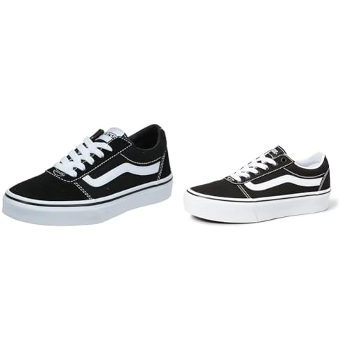 Vans Damen Ward Platform Sneaker, (Canvas) 37 EU Herren Doheny Schwarz ((Canvas) Black/Black 186), 43 von Vans