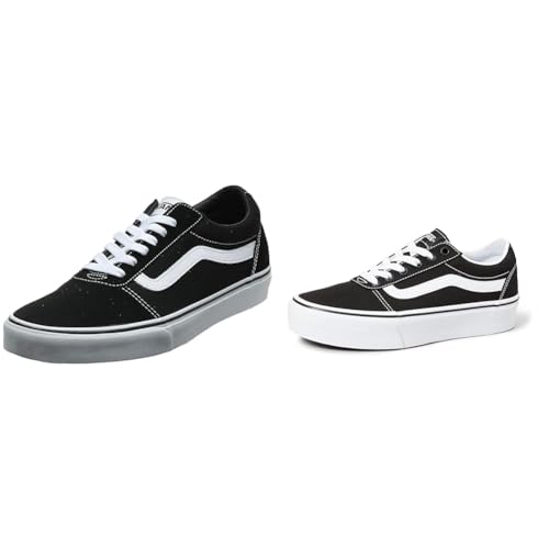 Vans Damen Ward Platform Sneaker, (Canvas) 37 EU Herren Doheny Schwarz ((Canvas) Black/White 187), 42 von Vans