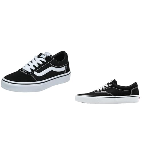 Vans Sneaker Schwarz Suede Canvas Black White 45 EU + Sneaker Schwarz Canvas Black White 187 45 EU von Vans